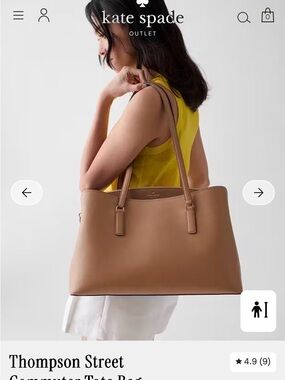 Kate Spade Thompson Street Commuter TOTE ONLY-Tuscan Brown